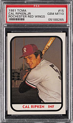1981 TCMA Rochester Red Wings #15 Cal Ripken Jr. PSA GEM MINT 10