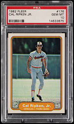 1982 Fleer #176 Cal Ripken Jr. Rookie PSA GEM MINT 10