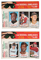 1967 Bazooka Near Complete Box High-Grade Pair with (3) Hall of Famers Including Willie Mays & Willie McCovey - (6 Total Cards)