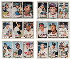 1965 Bazooka Panels High-Grade Partial Set (8/12) with Aaron, Clemente & Mays - (24 Total Cards)