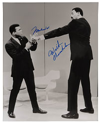 Wilt Chamberlain & Muhammad Ali Dual-Signed 16x20 Photo with Full PSA LOA Including Auto Grade "10" for Both!