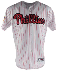 2017 Larry Bowa Philadelphia Phillies Signed Game-Used Stars & Stripes Jersey with MLB Hologram