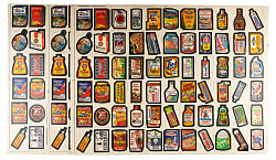 1979 Topps Wacky Packages Series 1 Rerun Complete Set in Uncut Sheet Quartet (4 Complete Sets)