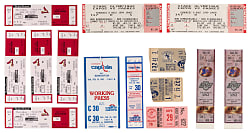 1950s-1990s Multi-Sport Tickets (120) with Aaron Last Extra Base Hit, (2) Gwynn #3000, (5) McGwire #500