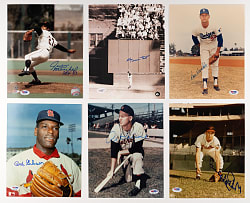 Hall of Famer Signed Photograph Collection (16) with Willie Mays - All Individually Certified