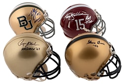 Heisman Winner Autographed Mini-Helmet Collection (13) with Roger Staubach, Glenn Davis Plus Oklahoma & Nebraska Multi-Signed