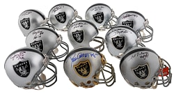 Los Angeles/Oakland Raiders Signed Mini-Helmet Collection (10)