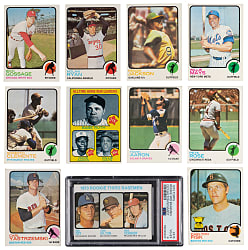 1973 Topps Near Complete Set (659/660) with #615 Mike Schmidt Rookie PSA VG-EX 4 Plus (115) Dupes
