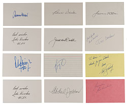 Basketball Signed Index Card Collection (88) with Many Tougher Names Including Rare Hall of Famers