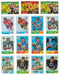 1968 Topps Football Collection (244) Total with Near Complete Set (217/219) Including Griese RC, Namath, Sayers & Unitas