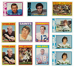 1972 Topps Football Low Number Complete Set (263) Plus (5) Dupes - (268) Total - Clean!