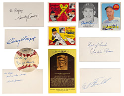 Brooklyn/Los Angeles Dodgers Signed Collection (35) with Koufax, Stengel, Alston, Furillo, Amoros