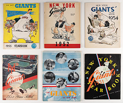 1947-1971 New York Giants Yearbook Collection (21) with First Ever Yearbook & 1951-1966 Complete Run