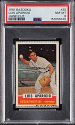 1961 Bazooka #35 Luis Aparicio  Hand Cut PSA NM-MT 8