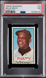 1966-1967 Bazooka #16 Willie Mays Hand Cut PSA NM 7