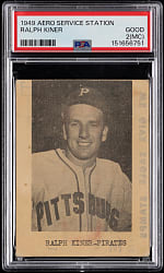 Newly Discovered 1949 Aero Service Station Ralph Kiner PSA GOOD 2 (mc)  - Only Known or Graded!