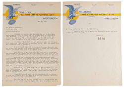 1936 Bert Bell Typed Letter Signed to Forrest McPherson on Philadelphia Eagles Letterhead
