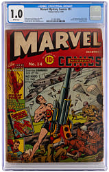 1940 Timely Comics Marvel Mystery Comics #14 Second Appearance of Vision - CGC 1.0