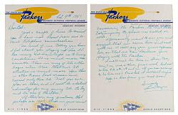 1951 Gene Ronzani Two-Page Handwritten Recruitment Letter On Attractive Green Bay Packers Letterhead (2nd GB Head Coach)
