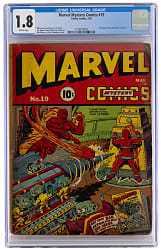 1941 Timely Comics Marvel Mystery Comics #19 Full Page Ad for Sub-Mariner #1 - CGC 1.8