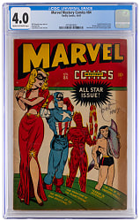 1947 Timely Comics Marvel Mystery Comics #84 Captain America, Human Torch, Sub-Mariner & Blonde Phantom Cover - CGC 4.0