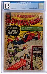 1964 Marvel Comics Amazing Spider-Man #14 First Green Goblin - CGC 1.5