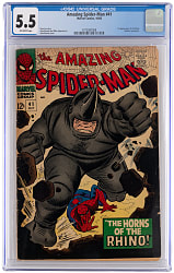 1966 Marvel Comics Amazing Spider-Man #41 First Rhino - CGC 5.5