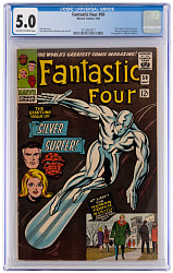 1966 Marvel Comics Fantastic Four #50 Silver Surfer Battles Galactus, First Wyatt Wingfoot - CGC 5.0
