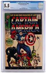 1968 Marvel Comics Captain America #100 First Issue - CGC 5.5