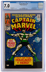 1968 Marvel Comics Captain Marvel #1 First Issue - CGC 7.0