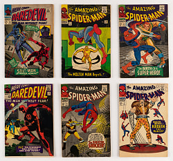 1965-1969 Marvel Comics Amazing Spider-Man and Daredevil Issues (10) with ASM #46 First Shocker & DD #10 First Ani-Men