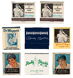 1930s-1960s Baseball Matchbooks Collection (46) with (10) DiMaggio, Mantle, Mathewson