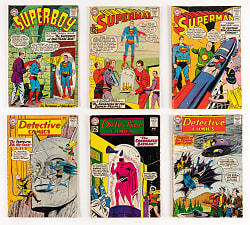 1961-1966 DC Batman and Superman Related Comics Books (25) with Detective Comics Issues (11)