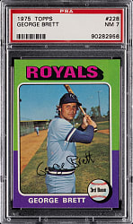 1975 Topps #228 George Brett Rookie PSA NM 7