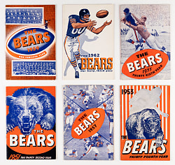 1951-1962 Chicago Bears Yearbooks Group (6)