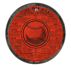Unique 1914 Chicago Cubs & Chicago White Sox Advertising Disc Schedule