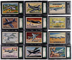 1952 Topps Wings Complete Set (200) with (33) Graded - Clean!