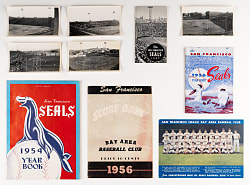 1940s-1950s San Francisco Seals Pacific Coast League Collection (11) with (5) Original Stadium Photos Plus Yearbooks