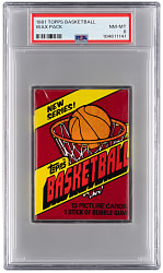 1981-1982 Topps Basketball Unopened Wax Pack PSA NM-MT 8