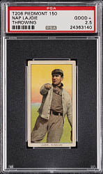 1909-1911 T206 White Border Nap Lajoie Throwing PSA GOOD+ 2.5