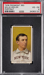 1909-1911 T206 White Border Willie Keeler Portrait PSA VG-EX 4