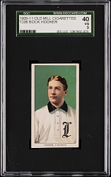 1909-1911 T206 White Border Bock Hooker Southern Leaguer SGC VG 3 - Old Mill Back