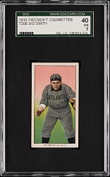 1909-1911 T206 White Border Sid Smith Southern Leaguer SGC VG 3