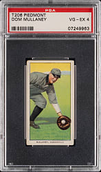 1909-1911 T206 White Border Dom Mullaney Southern Leaguer PSA VG-EX 4