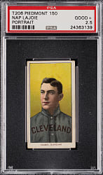 1909-1911 T206 White Border Nap Lajoie Portrait PSA GOOD+ 2.5