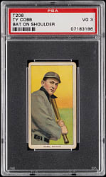 1909-1911 T206 White Border Ty Cobb Bat On Shoulder PSA VG 3