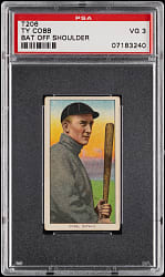 1909-1911 T206 White Border Ty Cobb Bat Off Shoulder PSA VG 3