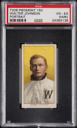 1909-1911 T206 White Border Walter Johnson Portrait PSA VG-EX 4 (mk)