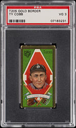 1911 T205 Gold Border Ty Cobb PSA VG 3