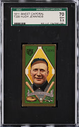 1911 T205 Gold Border Hughie Jennings SGC EX+ 5.5